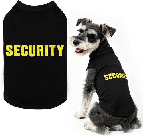 Miniatura 29 de BINGPET Camisas de Perro Policía, Camiseta de Perro Suave de Algodón, Traje Transpirable y Ligero para Perro Camiseta Sin Mangas Chaleco, Ropa