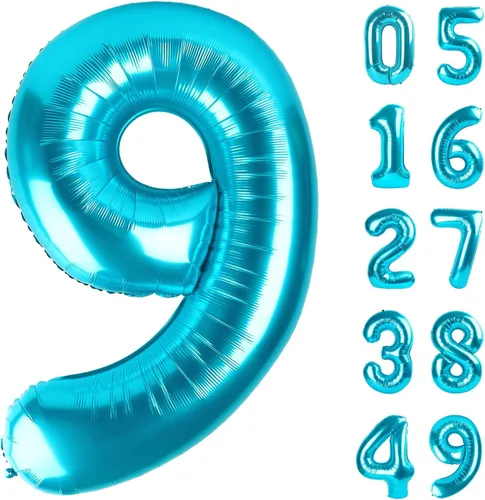 Miniatura 256 de Globo de cumpleaños número 4 dorado de 40 pulgadas, globos gigantes del número cuatro 14 24 34 40 44 2024, globos grandes de lámina de mylar para Oro