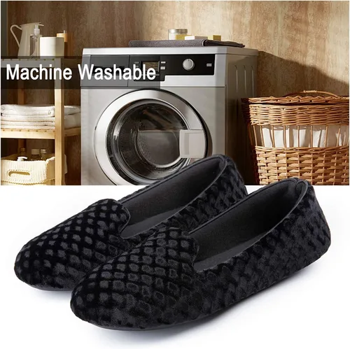 Miniatura 6 de RockDove Pantuflas de espuma viscoelástica de terciopelo para mujer