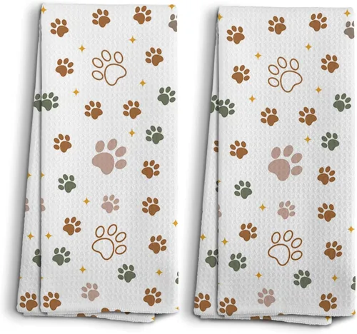 Miniatura 19 de Toallas de cocina y paños de cocina de perro Doberman con purpurina, regalos de mamá de perro Doberman con purpurina para mujeres, juego de 2, 16×24