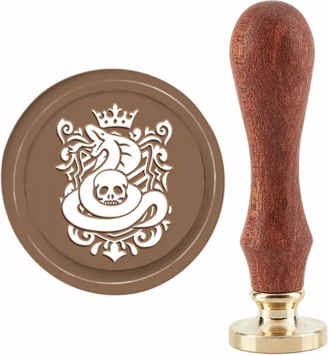 Miniatura 23 de CRASPIRE Sello de cera para gatos, sello de cera de luna, diseño de flores, retro, de 0.98 pulgadas, cabeza de sello de latón extraíble con mango