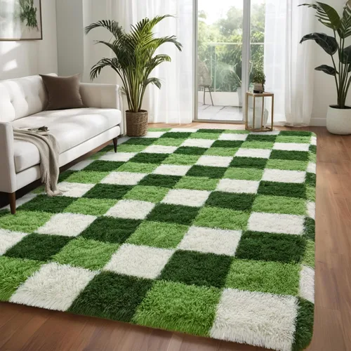Miniatura 19 de Nuttumico Alfombras de Pasillo Suaves de 2x4 Pies para Dormitorio y Sala de Estar, Alfombra Mullida de Felpa, Alfombras de Área Antideslizantes Tie