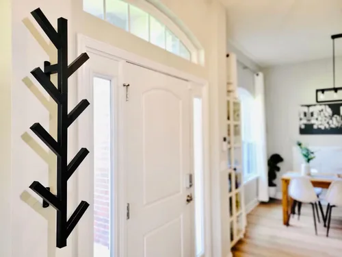 Miniatura 2 de Premium Racks - Perchero para abrigo y sombrero, diseño moderno, montado en la pared, elegante, negro