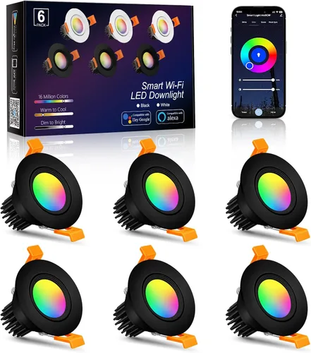 Miniatura 12 de inShareplus Downlight LED de 2 pulgadas, iluminación empotrable de 3 W, regulable, luz blanca cálida de 3000 K, CRI80, luces de techo