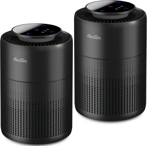Miniatura 10 de Aircillin Paquete de 2 purificadores de aire para el hogar, habitación grande de hasta 908 pies cuadrados cada uno, purificadores de aire HEPA