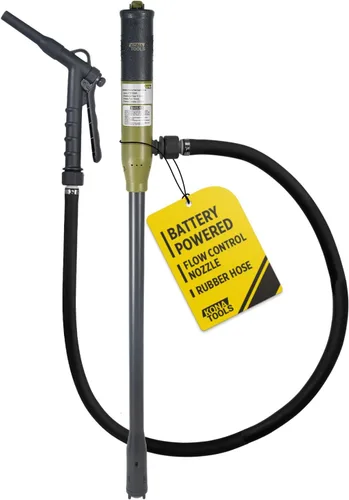 Miniatura 11 de Bomba portátil de transferencia de combustible con manguera de goma KTEP01MRUSB – Alimentada por batería y USB-C Boquilla de seguridad, manguera