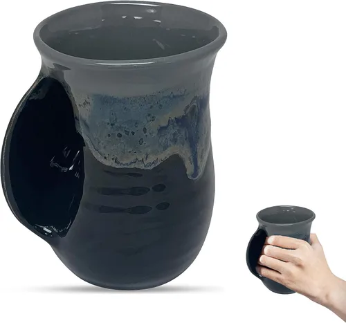 Miniatura 21 de Clay in Motion - Taza calentadora de manos para diestros, diseño Desert Sand