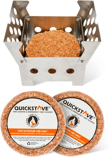 Kit de cocina de emergencia portable para campamento. Estufa multigasolina, olla de acero inoxidable y alimentos, ideal pata kits de supervivencia,