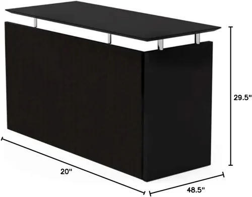 Miniatura 2 de Safco Mayline MNRTLDC Medina 48-1/2 "W Retorno sin manos para usar con escritorios, se vende por separado, laminado Mocha