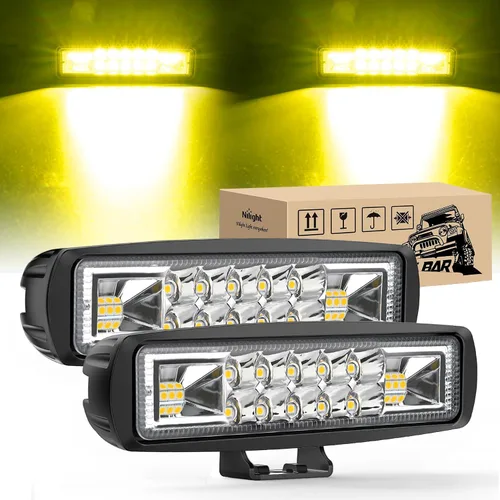 Miniatura 10 de Nilight Barra de luz LED marina, 2 unidades, 18 W, blanco, 150°, haz de inundación, ponton, barco, cubierta, luces de muelle, IP67, impermeable