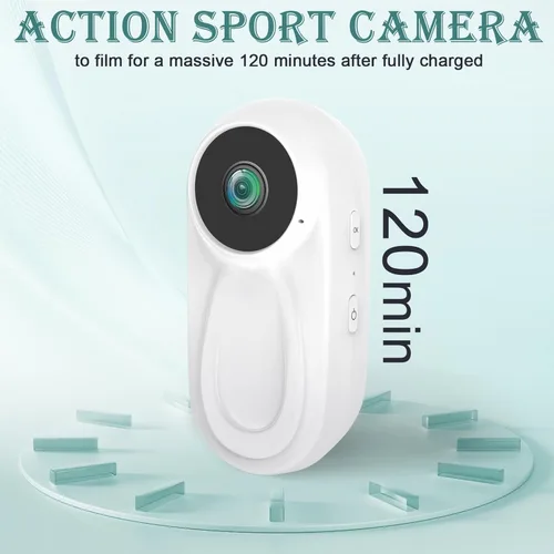 Miniatura 7 de Minicámara corporal 1080P, cámara POV, portátil, pulgar, vlogging, cámara corporal manos libres, grabación POV, cámara de video de acción deportiva
