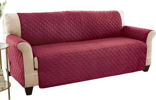 Miniatura 22 de Collections Etc - Funda protectora acolchada, reversible y resistente a derrames para muebles con lazos - Cubre el fondo del asiento, el respaldo