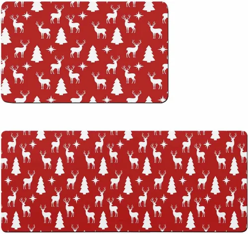 Tapete de baño con alce navideño para bañera, antideslizante, de secado rápido y absorbente, tierra de diatomeas, ducha, fregadero, dormitorio,