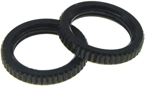 KAISH Paquete de 2 tuercas de palanca de guitarra moleteada fina americana de 15/32 pulgadas para Les Pauls con interruptor Switchcraft, color negro