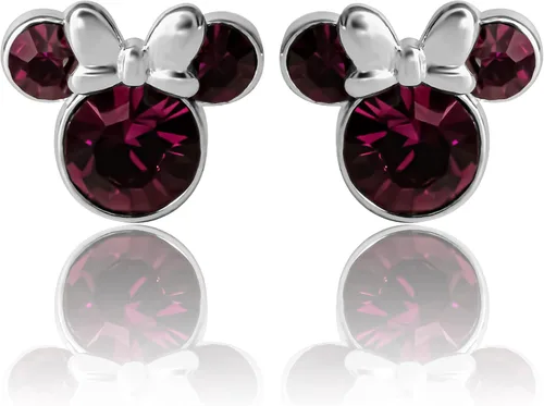 Miniatura 3 de Disney Womens Minnie Mouse Birthstone Stud Earrings - Minnie Mouse Earrings - Birthstone Jewelry - Disney Jewelry
