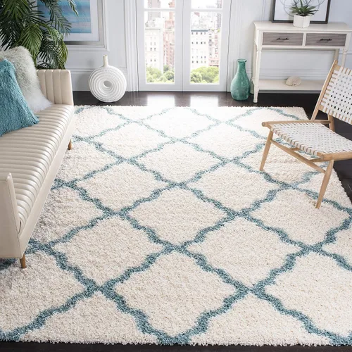 Miniatura 122 de Safavieh - Dallas Shag Collection SGD257A - Alfombra de área con diseño de enrejado de 10 x 14 pies