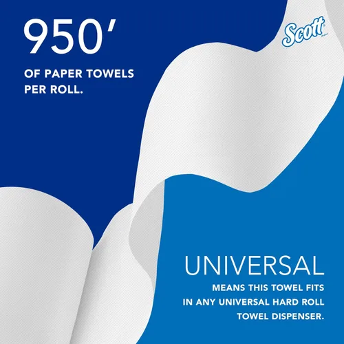 Miniatura 7 de Scott Professional Essential - Toallas de papel de rollo duro universales de alta capacidad, a granel (02000), enrollado duro núcleo de 1.75