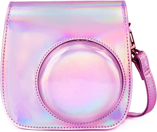 Miniatura 11 de Phetium Instant Mini 12 - Funda protectora para cámara compatible con Instax Mini 12 11, bolsa de piel sintética con bolsillo y correa de hombro