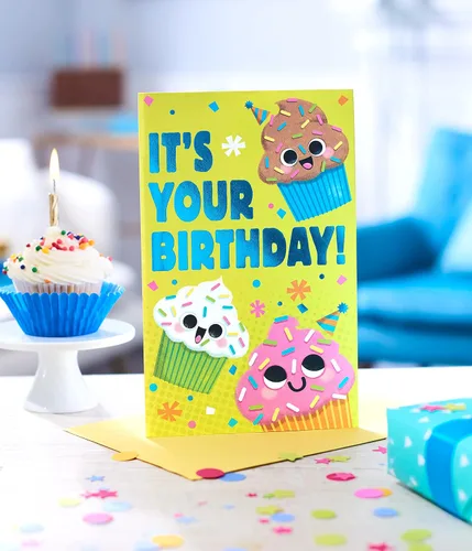 Miniatura 6 de American Greetings Tarjeta de cumpleaños desplegable para niños (Sweeeet!)