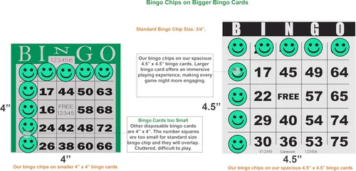 Miniatura 5 de 2500 fichas de bingo, verde (1 de 3 colores), 3/4 pulgadas, fichas de conteo, contador de matemáticas, reutilizables o desechables