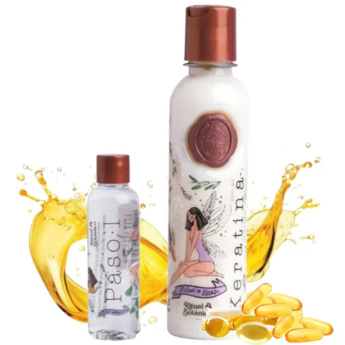 RITUAL BOTANICO Keratina Organica 250 ML - 12 Aceites Naturales y Aminoácidos que aportan brillo, sedosidad y nutrición. Keratina para alisar el