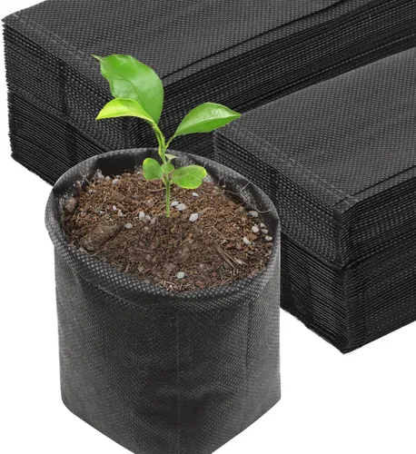 Miniatura 21 de 100 bolsas de vivero para plantas – 7.87 x 13.77 pulgadas, bolsas transpirables de cultivo de plantas, macetas de tela para cultivo de plantas