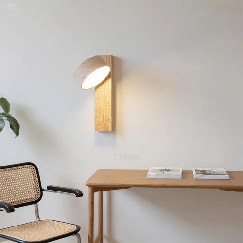 Miniatura 4 de Apliques de pared de travertino, accesorios de iluminación de piedra, iluminación de pared, lámparas de pared para sala de estar, dormitorio, LED