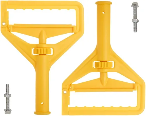 Miniatura 11 de Abrazaderas de trapeador comercial, mango de trapeador de cambio rápido, soporte de repuesto de cabezal de trapeador resistente, mango de trapeador