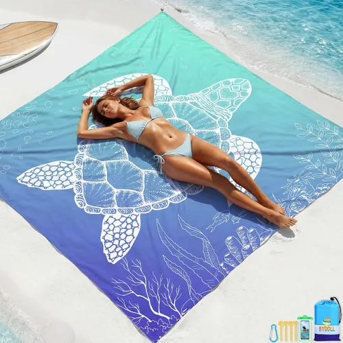 Miniatura 10 de BYDOLL Manta de playa impermeable y de gran