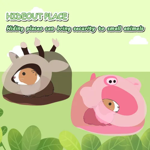 Miniatura 3 de LEFTSTARER Cama y Escondite para Conejo y Rata para Hurón, Erizo, Dormir y Ocultarse, Accesorios de Jaula de Juguetes para Pequeños Animales