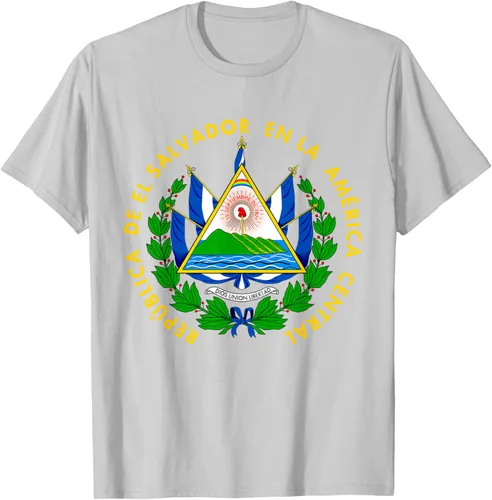 Miniatura 71 de Camiseta con diseño de emblema de la bandera de El Salvador