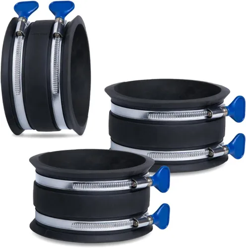 Miniatura 13 de POWERTEC 70337-P2 - Manguito flexible de control de polvo de 2-1/2 pulgadas con abrazaderas de manguera de llave ajustable, conector de manguera