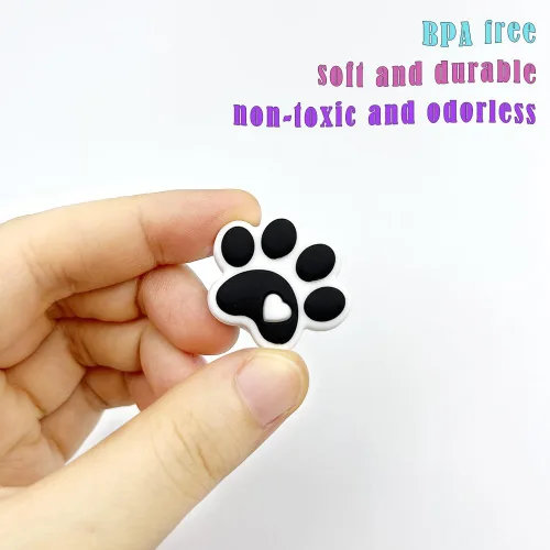 Miniatura 2 de 20 cuentas de pata de perro de colores mixtos, cuentas focales para bolígrafos, topes de aguja de tejer, cuentas espaciadoras sueltas para hacer