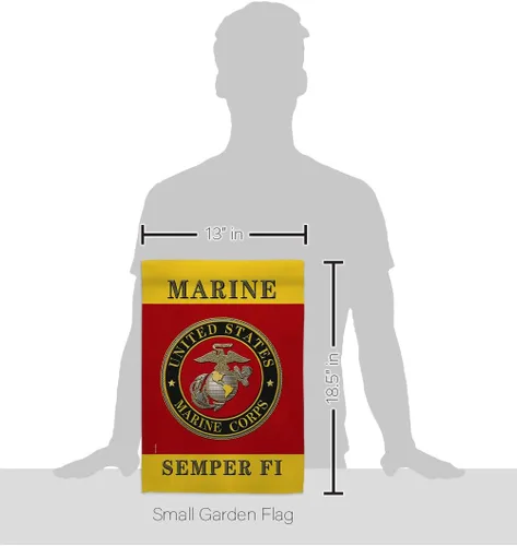 Miniatura 2 de Bandera del Cuerpo de Marines de los Estados Unidos USMC Semper Fi de doble cara para decoración de césped, regalo para casa, jardín, patio