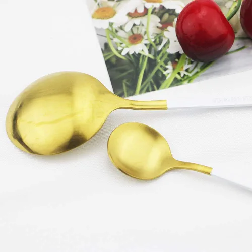 Miniatura 6 de JASHII Juego de cubiertos de acero inoxidable de 24 piezas, juego de cubiertos de servicio para 6, utensilios para cocina, aptos para lavavajillas