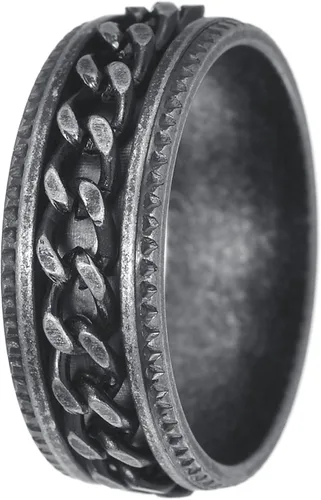 Miniatura 9 de Anillos giratorios para hombres y mujeres, anillos de ansiedad para hombres, anillos de cadena para adultos, anillos de titanio y acero Negro azul