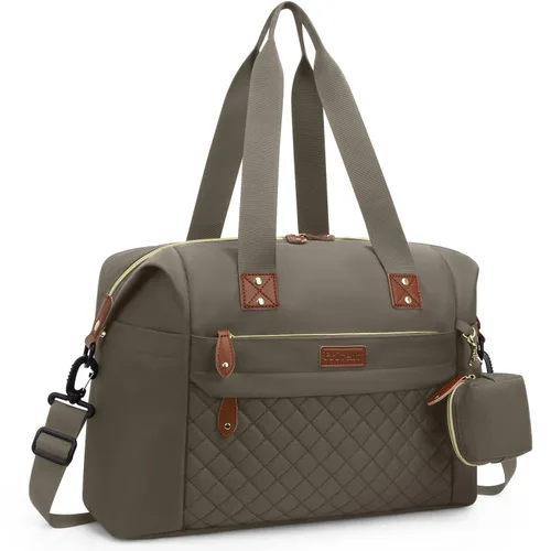 Miniatura 15 de Pritent Bolsa de pañales, bolsas de pañales para bebé con funda para chupete, correas de hombro, clips para cochecito, bolsa grande impermeable