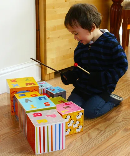 Miniatura 5 de Cajas de apilamiento de madera TOWO - Tazas anidadas y de clasificación con números, alfabeto, animales y bloques para niños pequeños - Cubos
