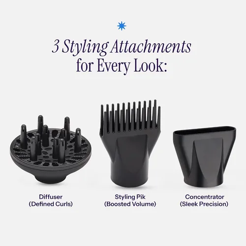 Miniatura 6 de Hot Tools Pro Artist 2400 Turbo Ceramic + Ionic - Secador de pelo Secado rápido, ligero Ionic Blow Dryer, Fast Drying, 6 Heat/Speed Settings +