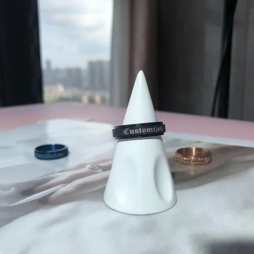 YUOTO Anillos giratorios personalizados para hombres con texto personalizado. Anillo giratorio personalizado y grabado para mujeres. Anillos de