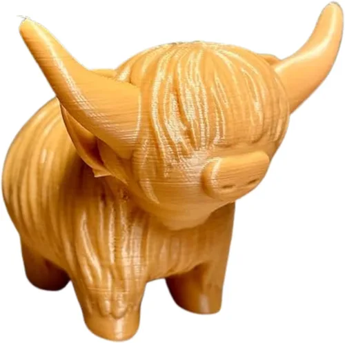 MichiganMootique - Figura de vaca de las tierras altas, decoración de vaca de las tierras altas, regalo de vaca Highlander, estampado de vaca, baño,