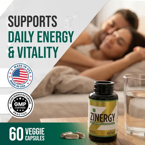 Miniatura 2 de Dr. Zisman ZINERGY Apoyo natural de energía y vitalidad – Fórmula totalmente natural para hombres y mujeres – Mejora los niveles de energía