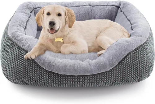 Miniatura 13 de INVENHO Cama para perros pequeños para perros pequeños, camas para gatos de interior, lavable, cama ortopédica para perros, cama cálida suave y Gris