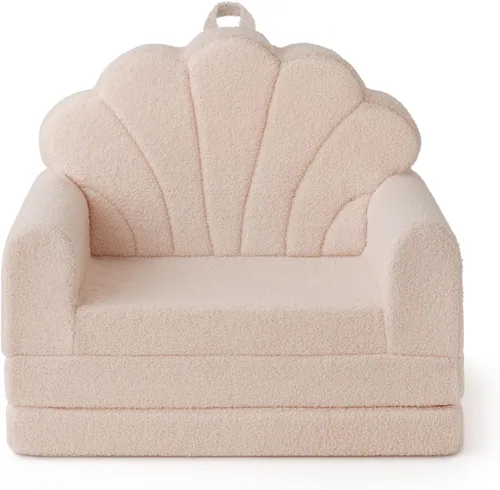 Blissful Diary Sofá para niños, sofá plegable suave 2 en 1 para niños pequeños, silla cómoda para niños pequeños, sofá convertible a tumbona,