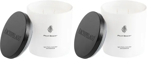 Miniatura 13 de Archipelago Botanicals Big Sur Luxe Candle Cedro de California, ámbar y almizcle Mezcla de cera de coco y mechas dobles Quema aproximadamente