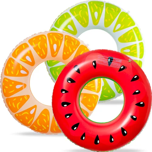 Miniatura 8 de 90shine 7 piezas de flotadores de piscina Luau: anillos de natación hawaianos con bolas de playa de 13.5" - tubos inflables flotadores juguetes