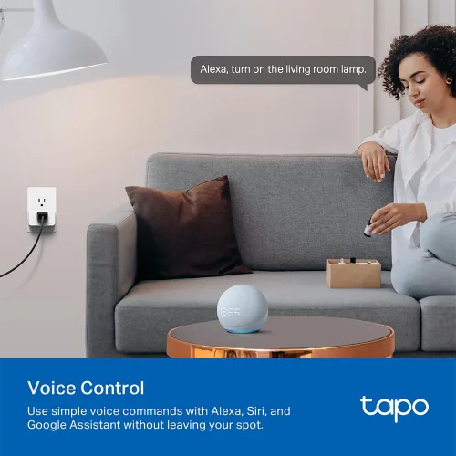 Miniatura 8 de TP-Link Tapo Enchufe inteligente Mini, Compatible con Matter, Compatible con Alexa, Google Home y Samsung SmartThings, Monitoreo de energía, 15A