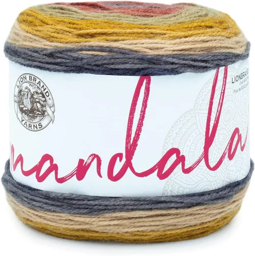 Miniatura 18 de Lion Brand Yarn Mandala - Hilo multicolor para ganchillo,tejido y manualidades, color Liger, 1770 pies, paquete de 1 unidad