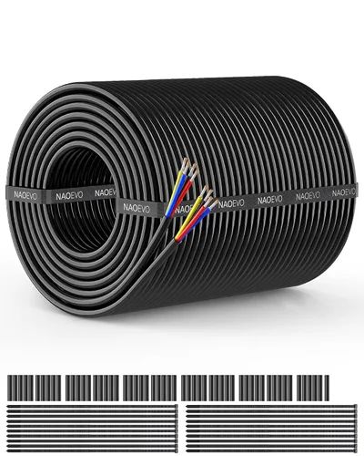 Miniatura 12 de NAOEVO Cable eléctrico de calibre 10, 2 conductores, cable de PVC trenzado de 10 AWG, bajo voltaje de 12 V/cobre estañado/cable flexible