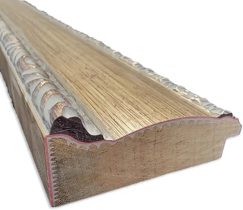 Miniatura 2 de Amanti Art Espejo de baño de madera, espejo de pared plateado champán Fleur para usar como espejo de tocador de baño sobre fregadero